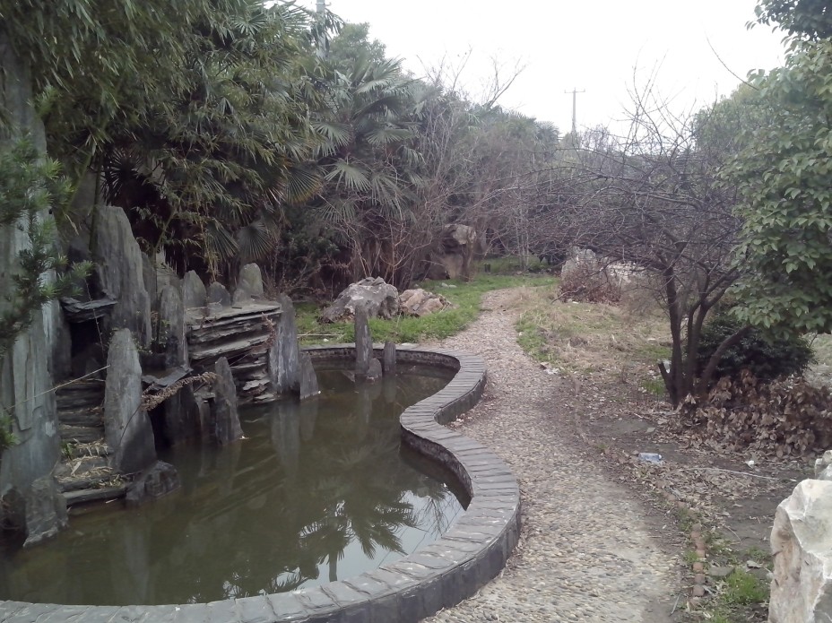 廠房?jī)?nèi)部小公園,林蔭道